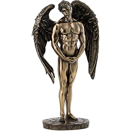 Amazon Com Top Collection Mythical Male Angel Statue In The Nude Spiritual Messenger Of God