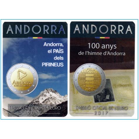 Accueil Monnaies Euro Lot Des 2 Pièces 2 Euros Commémorative Bu Andorre