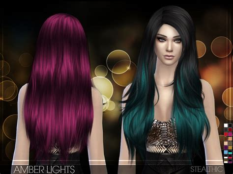 Stealthic Amber Lights Female Hair The Sims 4 Catalog