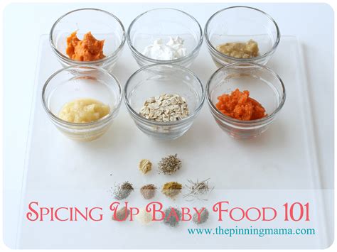 In addition to being some of the best first baby purees, they're also perfect for layering with new flavors, textures and spices/seasonings as your baby transitions from stage 1 to stage 2 baby foods. Spice Up Your Baby Food • The Pinning Mama