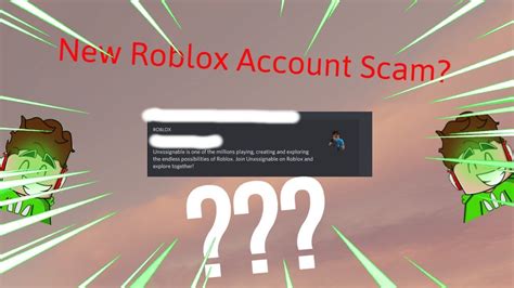 New Roblox Account Scam YouTube