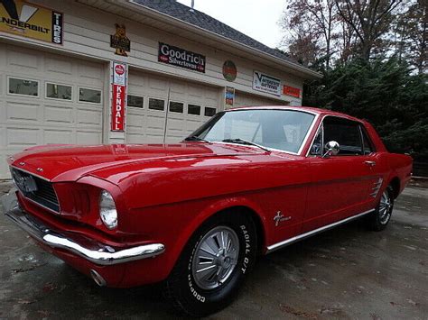 1966 Mustangnice Candy Apple Red Paintsolid Car For Sale Ford