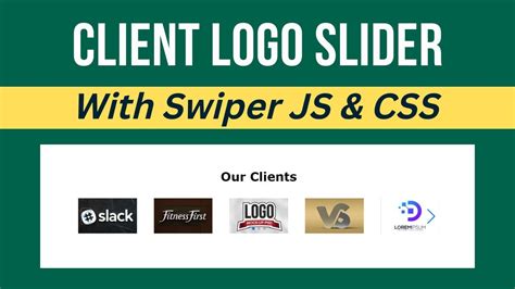 How To Create Swiper Slider Using Html And Css Swiper Slider Logo