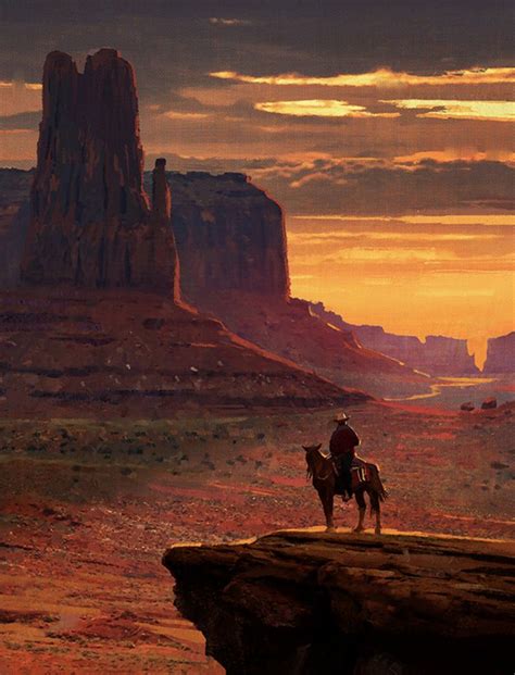 Artstation Canyon Sunset Jason Scheier Western Artwork Road