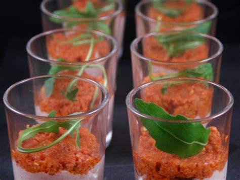 Verrine mousse de jambon et tomates confites Recette de Verrine