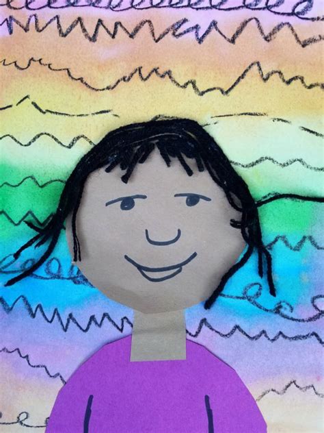 Multi Media Self Portraits For Kindergarten Artists The