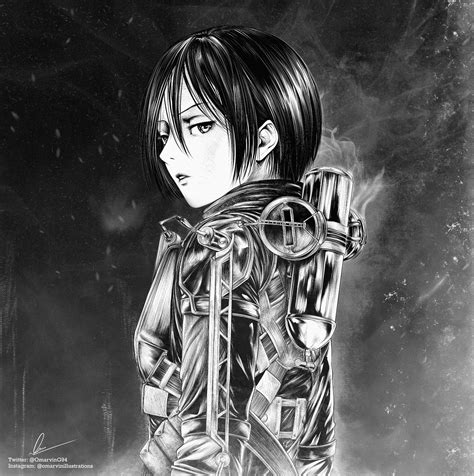 Art Mikasa Ackerman Shingeki No Kyojin By Me Rmanga
