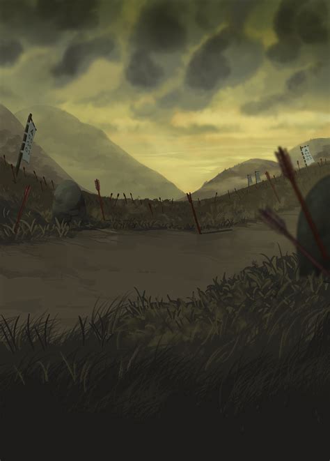 Artstation Samurai Battlefield Background Art