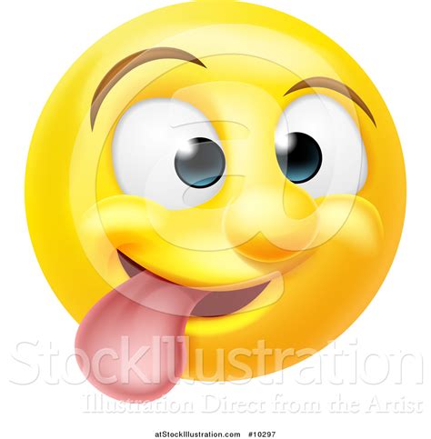 Vector Illustration Of A Cartoon Goofy Yellow Smiley Face Emoji