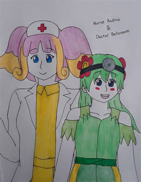 Nurse Audino And Doctor Bellossom Humanized Fanart By Pachigirl1 On