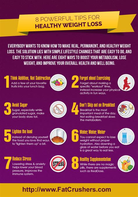 Infographic 8 Healthy Weight Loss Tips To Inspire You