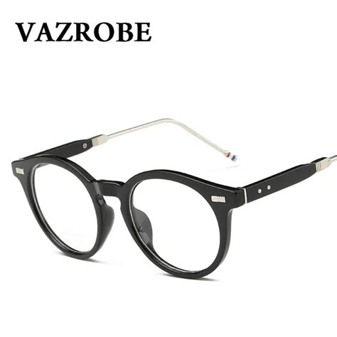 vazrobe retro round glasses frame men women s vintage eyeglasses frames