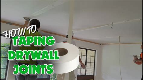 It can also be dangerous, as it requires ladder work and lifting heavy sheets of gypsum board into place then installing screws or nails to hold it up. Taping a Drywall Ceiling using Paper Tape - YouTube