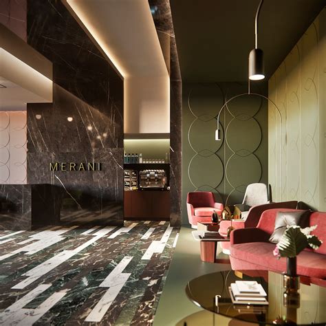 Lobby Of Business Centre On Behance Lobby Interior Design Hotel