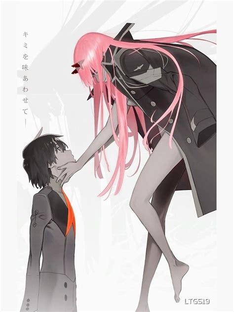 Darling In The Franxx Hiro And Zero Two Poster By Ltgs19 ダリフラ 芸術的アニメ少女 ゼロツー