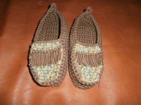 Crochet Moccasin Slippers I Will Custom Make You By Babsysbobbles