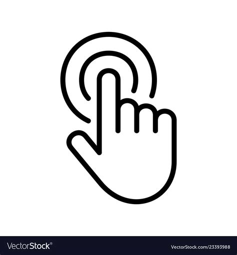 Hand Cursor Icon Click Royalty Free Vector Image