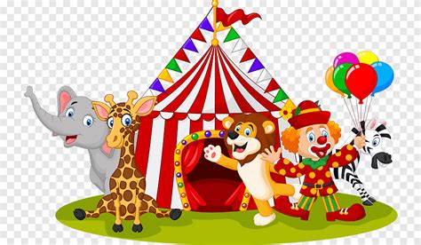 Circus Cartoon Illustration Illustration Circus Animals Giraffe