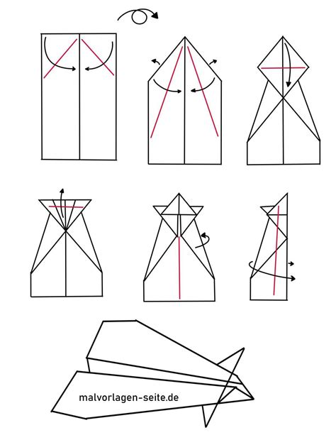 Anleitungen Zum Falten Von Papierfliegern Papierflugzeuge Basteln