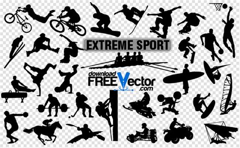 Extreme Sport Silhouettes Free Vector