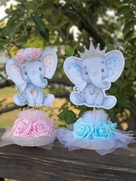 Twin Elephant Baby Shower Decorations Babyzg