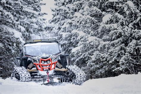 Using Atv And Sxs Plowing Snow Winter Riding