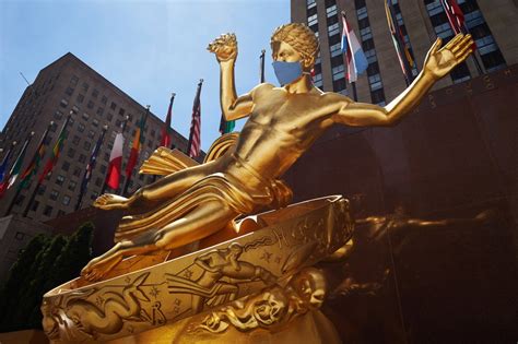 Rockefeller Centers Statues Are Wearing Masks Too
