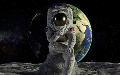 Download Planet Sci Fi Astronaut HD Wallpaper