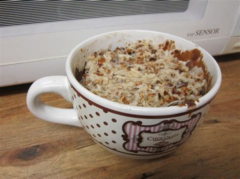 And that filling, when made from scratch, is to die for. German Chocolate Mug Cake- My own recipe- Low Sugar ...