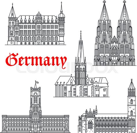 German Buildings And German Stock Vector Colourbox