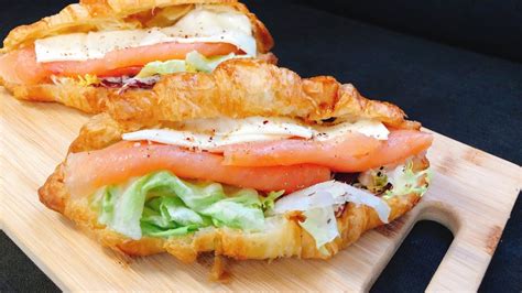 Smoked Salmon Croissant Sandwich 339 5 Minutes Breakfast Lunch