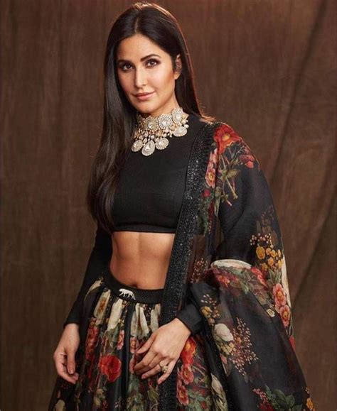 Katrina Kaif Black Floral Lehenga Choli Divine Fashion In 2020