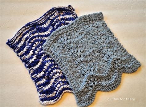 Little shells stitch knitting pattern. all this for them: Feather and Fan Dishcloth in Blues