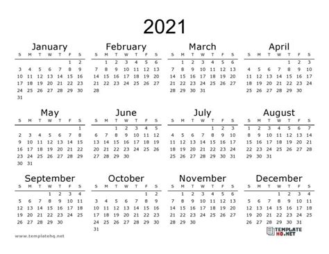 Download and print this fillable template easily using a4, letter, or legal paper. Calendar 2021 to Print Free Simple for All Users | Free Printable Calendar Monthly