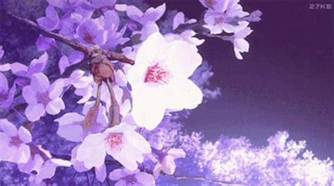 Purple Anime Gif Purple Anime Flowers Discover Share Gifs