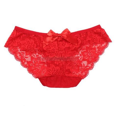 sexy lace bow knot briefs women flowers panty see through knickers underwear m55 ebay