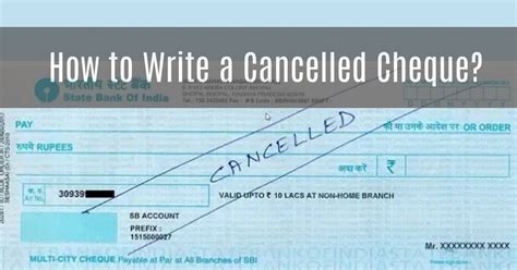 How To Write A Cancelled Cheque