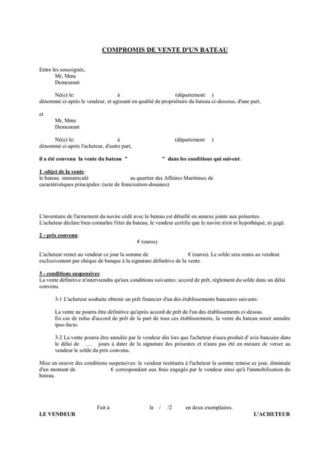 Compromis De Vente D Un Bateau DOC PDF Page 3 Sur 5