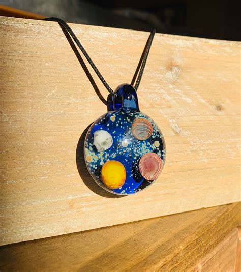 Glass Galaxy Space Pendant Etsy