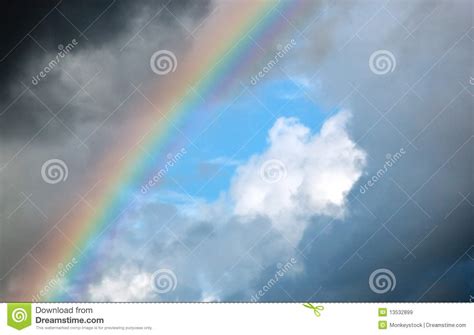 Stormclouds And Rainbow Stock Image Image Of Cloud Storm