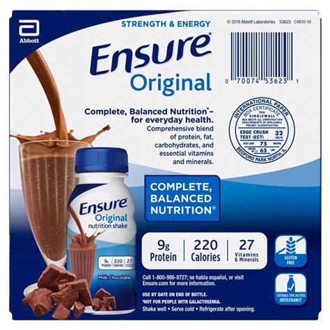 Ensure Original Nutrition Shake Milk Chocolate Ready To Drink Fl Oz