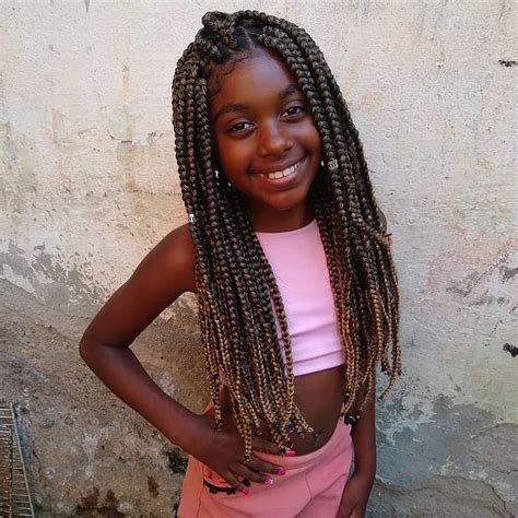 Cute braid hairstyle for long hair: 15 Lovely Box Braids Hairstyles for Little Girls to Rock