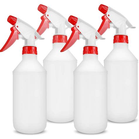 Ipower Empty Plastic Spray Bottles Leak Proof 16oz 4 Pack With