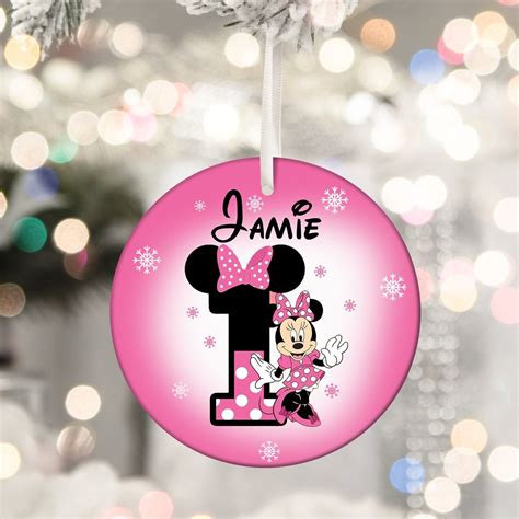 Minnie Christmas Ornaments Personalized Christmas Ornament Etsy