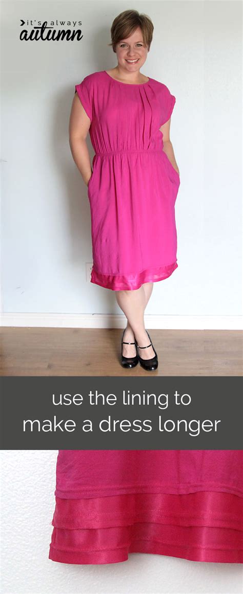Below are my preferred ways to shorten a long dress temporarily. make a dress longer using the lining | sewing tutorial ...
