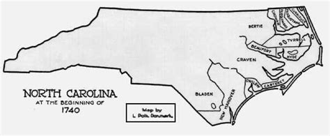 North Carolina County Formation 1700