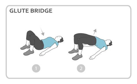 Exercises such as hip flexor stretches or hip strengthening may help to correct your running form. Glute Bridge exercise diagram, core, personal fitness ...