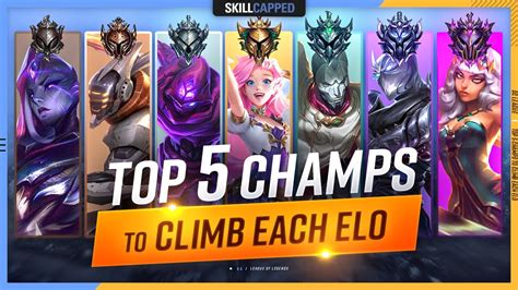 The 5 Best Champions To Climb For Every Rank League Of Legends Youtube