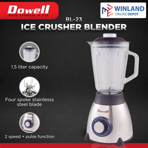 Dowell By Winland Liter Juice Blender Shaker With Ice Crusher Bl