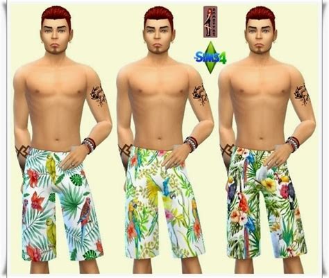 My Sims 4 Blog Hawaiian Shirts And Shorts For Males By Annett